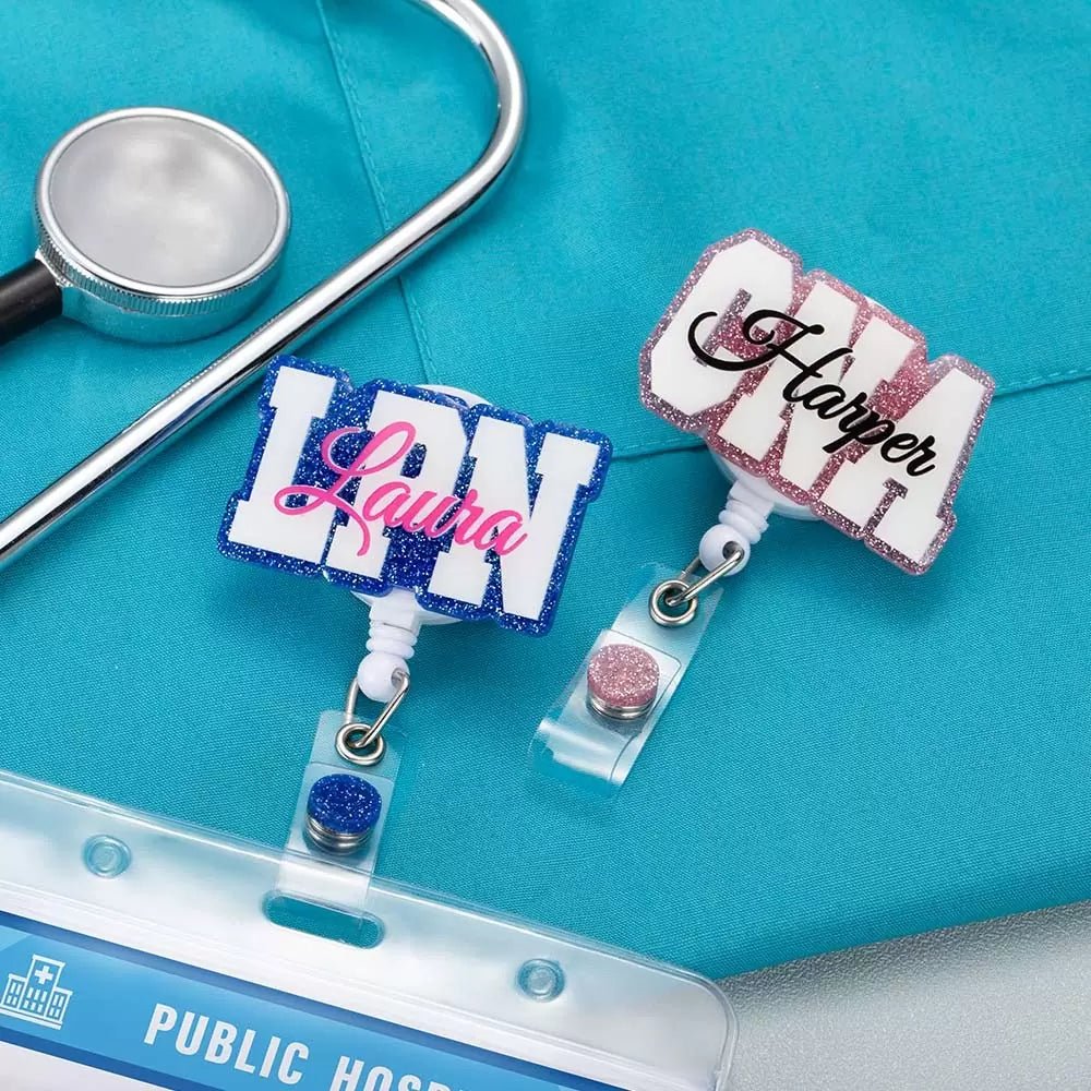 Personalized Nurse Name Badge Reel | Medical name tags