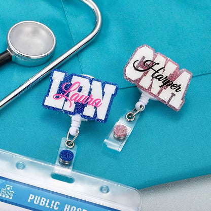 Personalized Nurse Name Badge Reel | Medical name tags