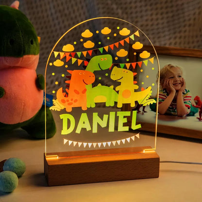 Personalized Name light | Personalized Dinosaur Night Light