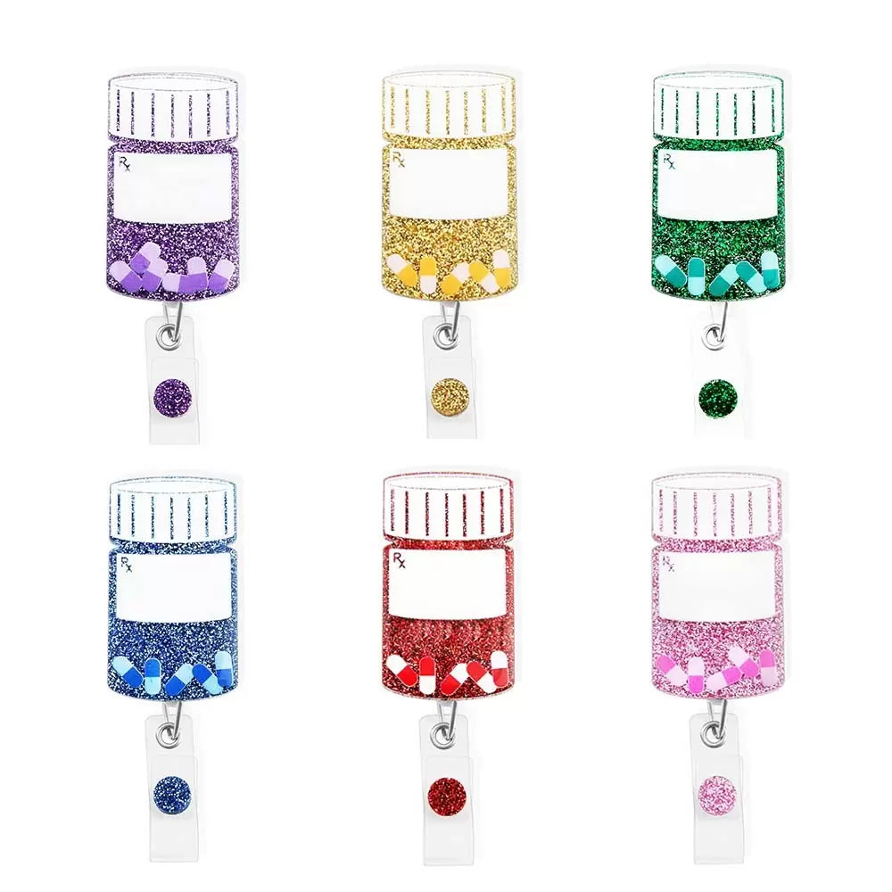 Personalize Funny Pill Bottle Pharmacist Badge Reel
