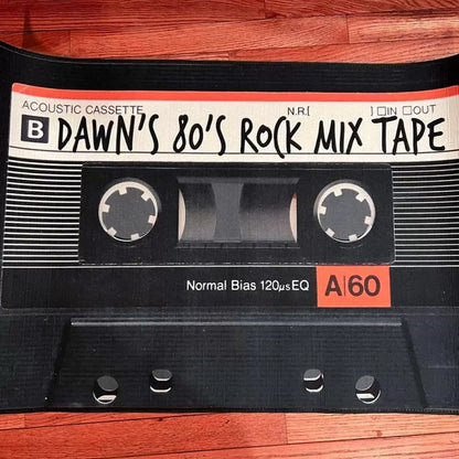 Personalized Door Mat Cassette Tape Retro