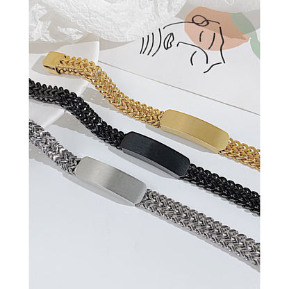 Custom Men's Bar Bracelet | Personalized Stainless Steel Name Bracelet