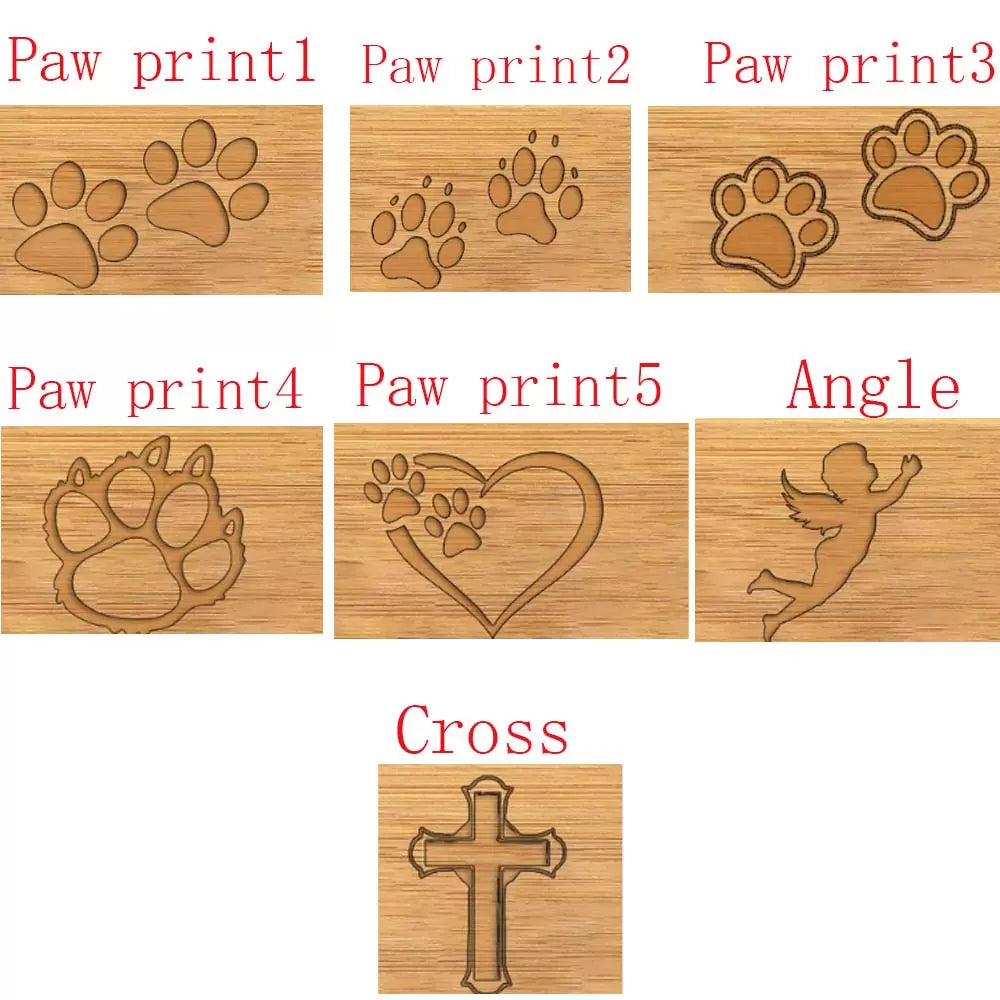 Personalized Wooden Pet Urns with Photo & Message | Memorial Cremation Urn