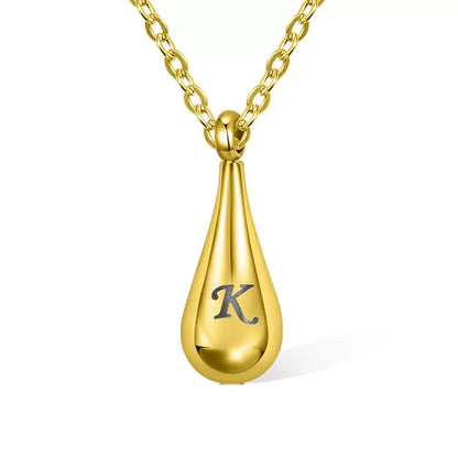 Custom Tiny Teardrop Urn Necklace with Name for Ashes