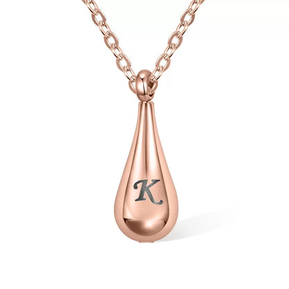 Custom Tiny Teardrop Urn Necklace with Name for Ashes