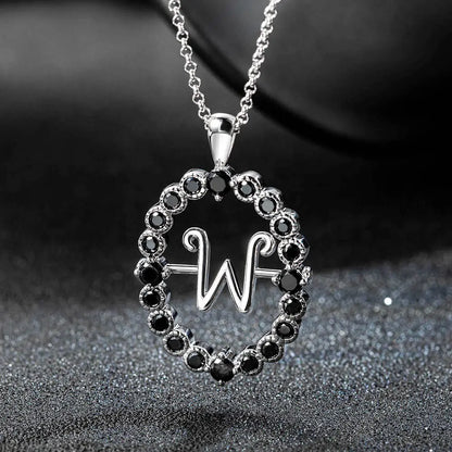 Custom Initial Necklace, Rotating Talisman Necklace| Morticia Necklace