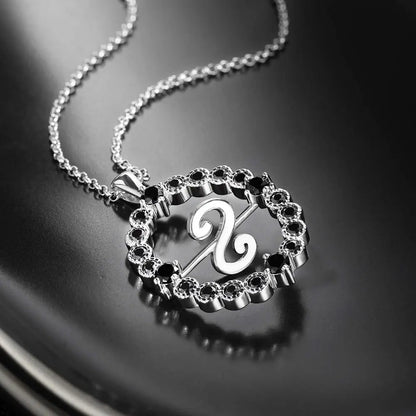 Custom Initial Necklace, Rotating Talisman Necklace| Morticia Necklace