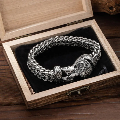 Viking Norse Bracelet | Free engraved wood gift box