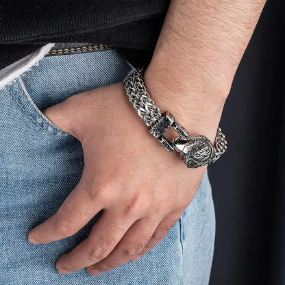 Viking Norse Bracelet | Free engraved wood gift box