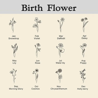 Personalized keychains with names & birth flower |Personalized bridesmaid gifts