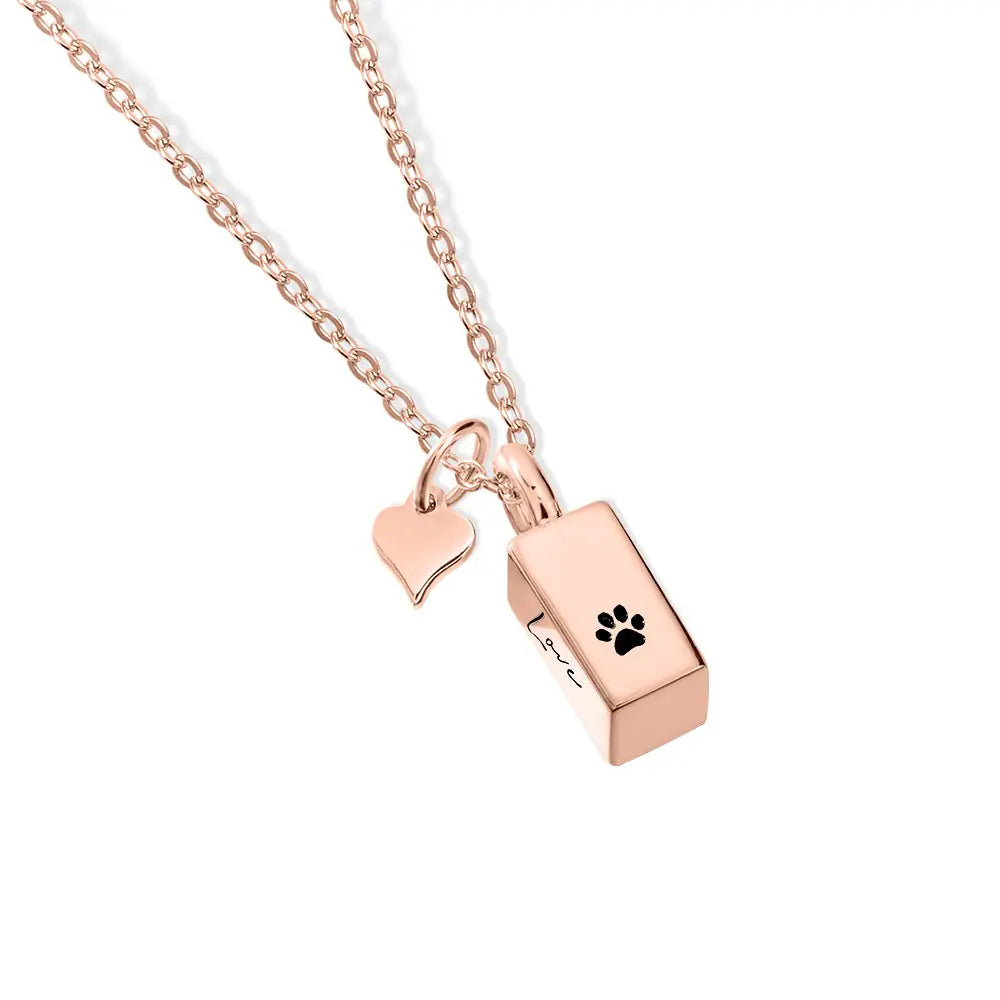 Personalized Tiny Urn Bar Necklace, Cremation Jewelry