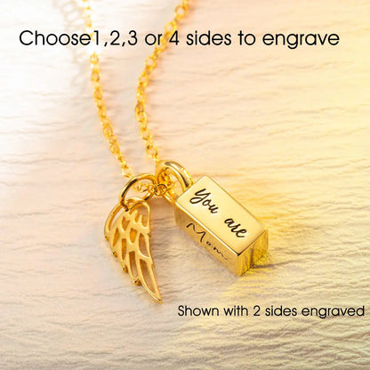 Personalized Tiny Urn Bar Necklace, Cremation Jewelry