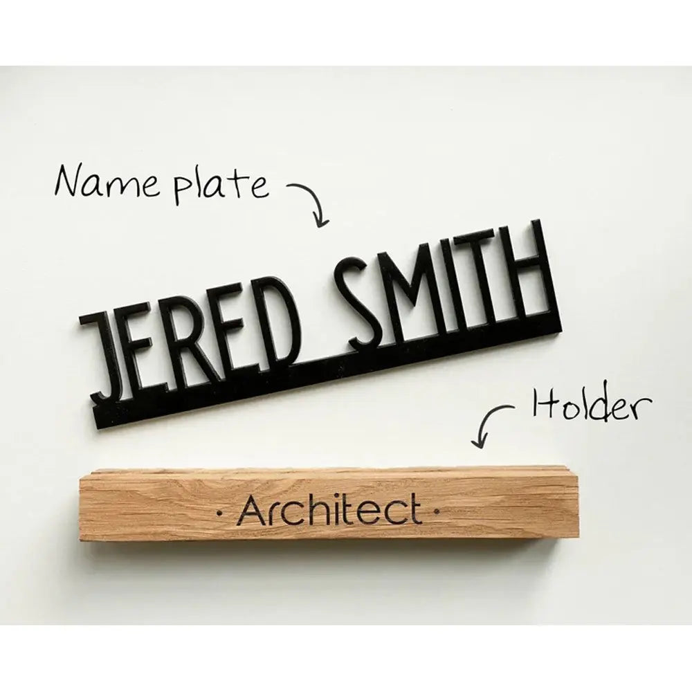 Custom Wood Desk Name Plates | Cool Simple desk name plates