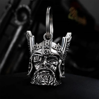 Odin Viking God Guardian Bell | Gremlin Bells for Motorcycles| Set of bell & engraved keychain