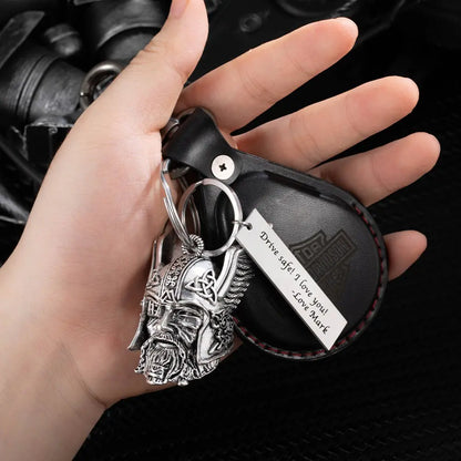 Odin Viking God Guardian Bell | Gremlin Bells for Motorcycles| Set of bell & engraved keychain