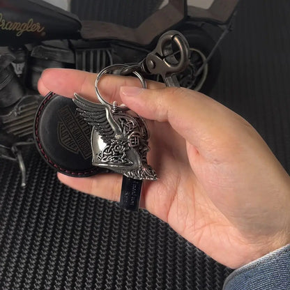 Odin Viking God Guardian Bell | Gremlin Bells for Motorcycles| Set of bell & engraved keychain