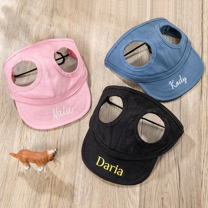 Custom Dog embroidered hat | Dog hats with ear holes