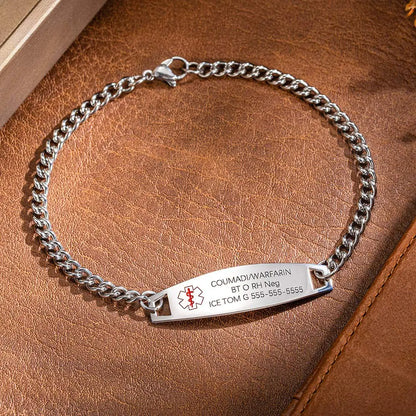 Custom medical bracelets | Waterproof Medical Bracelet stainless steel