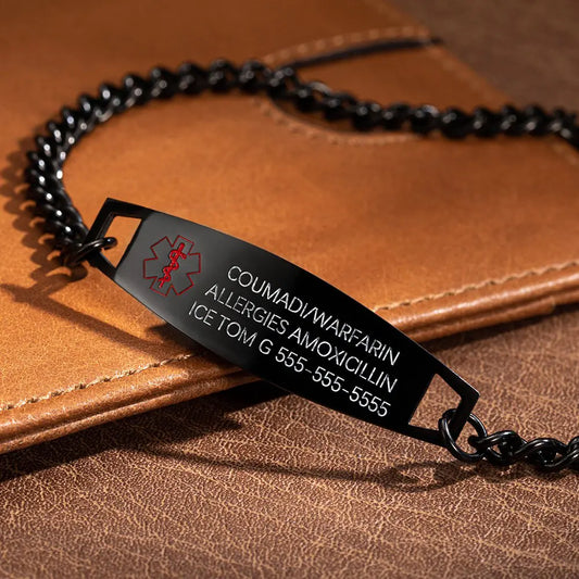 Custom medical bracelets | Waterproof Medical Bracelet stainless steel