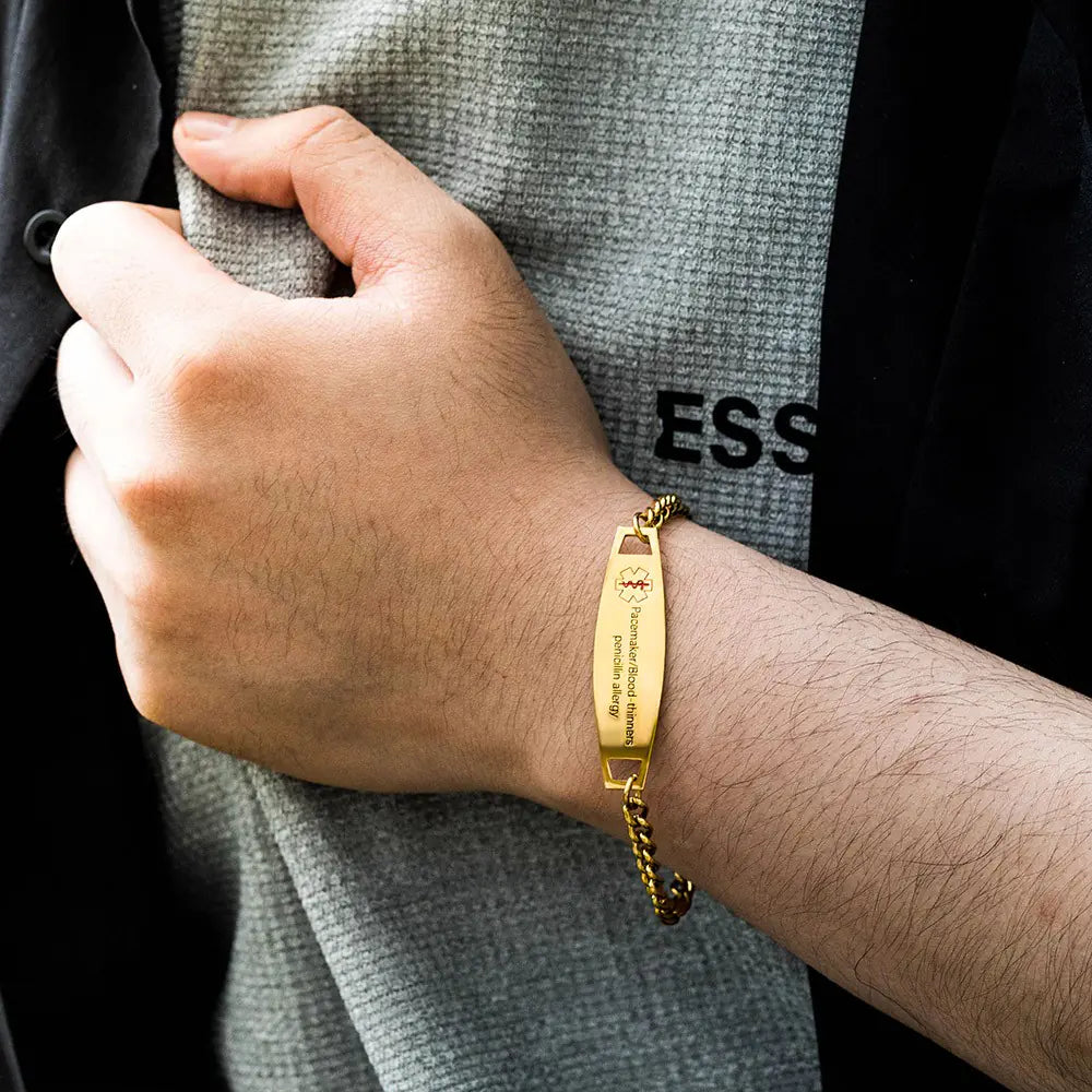 Custom medical bracelets | Waterproof Medical Bracelet stainless steel