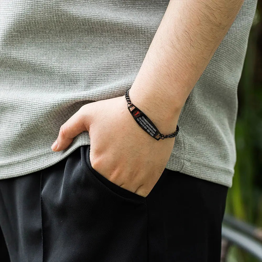 Custom medical bracelets | Waterproof Medical Bracelet stainless steel