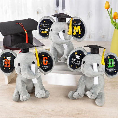 Custom Graduation Elephant Stuffed Animal | Graduation Gifts for Friends/Students/Kindergarten