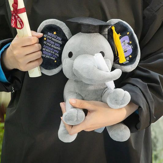 Custom Graduation Elephant Stuffed Animal | Graduation Gifts for Friends/Students/Kindergarten
