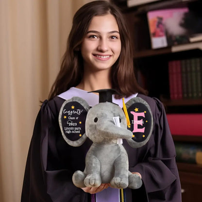 Custom Graduation Elephant Stuffed Animal | Graduation Gifts for Friends/Students/Kindergarten