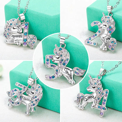Unicorn necklace Charm Fairytale | Girl birthday gifts 1-9 Year Old