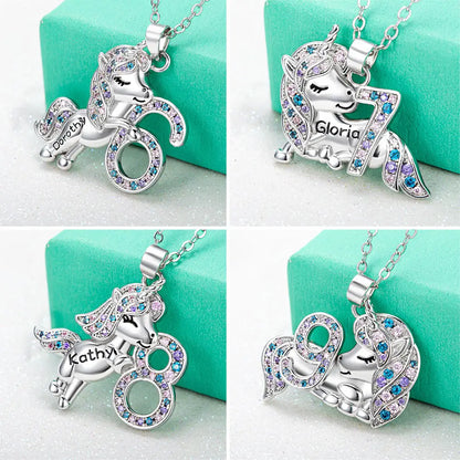 Unicorn necklace Charm Fairytale | Girl birthday gifts 1-9 Year Old