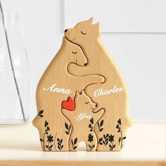 Wooden Bear Family Puzzle | Family Keepsake Gifts | Home Decor Gifts