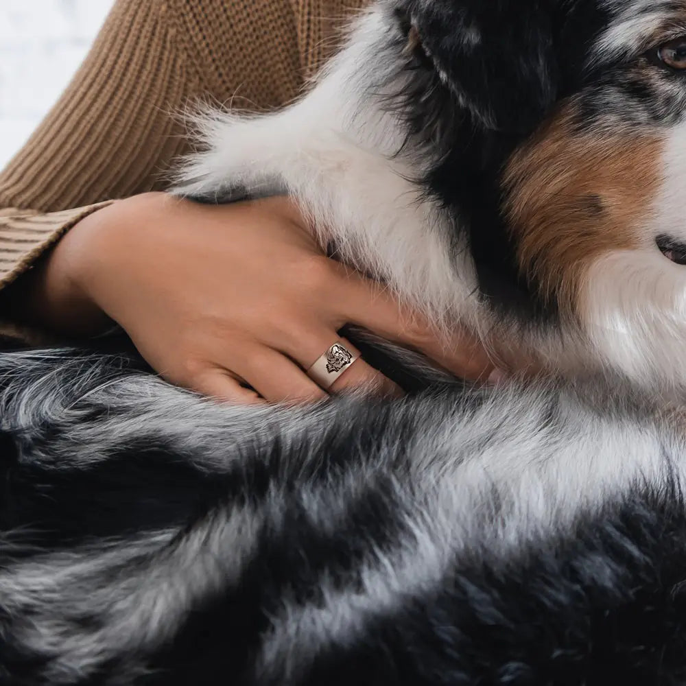Custom Pet's photo Ring|Pet's Memorial Ring|Pet Loss Jewelry|Pet Remembrance Jewelry