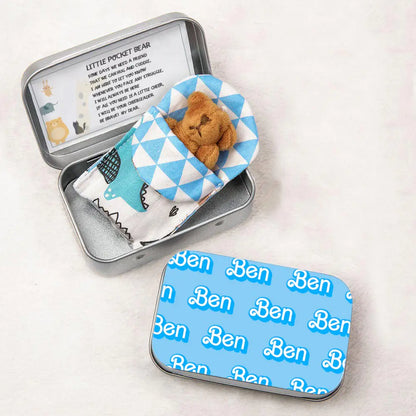 Personalised Mini Bear | Worry Bear, Pocket Hug | Worry Doll for Anti-Anxiety/Stress