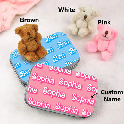 Personalised Mini Bear | Worry Bear, Pocket Hug | Worry Doll for Anti-Anxiety/Stress
