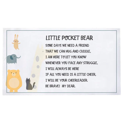 Personalised Mini Bear | Worry Bear, Pocket Hug | Worry Doll for Anti-Anxiety/Stress