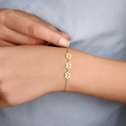 Pet Memorial Bracelet| Personalized Dog Paw Bracelet, Cat Paw Bracelet