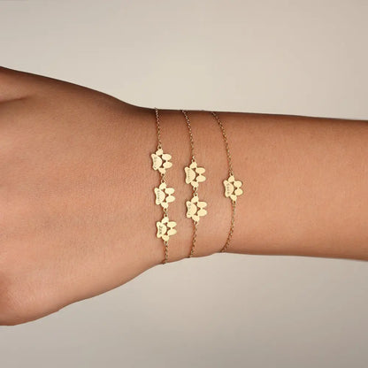 Pet Memorial Bracelet| Personalized Dog Paw Bracelet, Cat Paw Bracelet