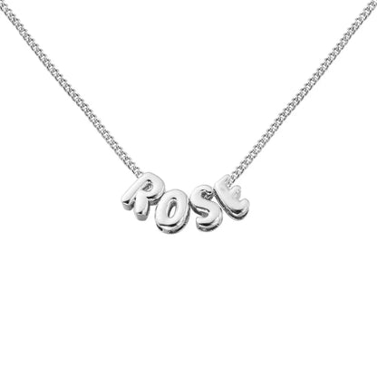 Custom bubble name necklace | Chunky Balloon Initial Necklace