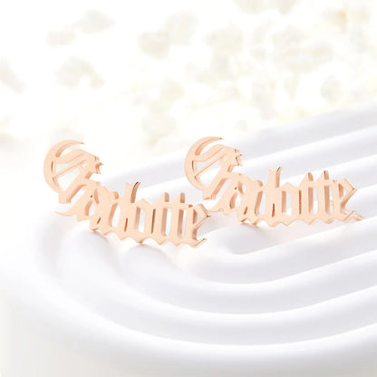 Custom Earrings With The Name | Personalized Earrings| Stud Earring