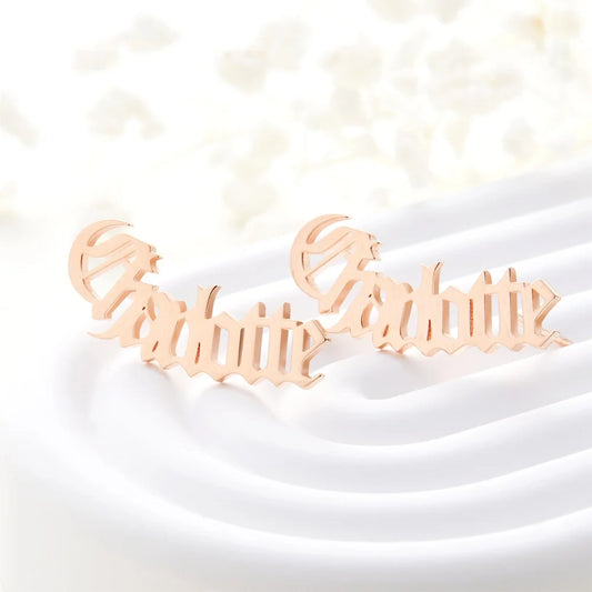 Custom Earrings With The Name | Personalized Earrings| Stud Earring