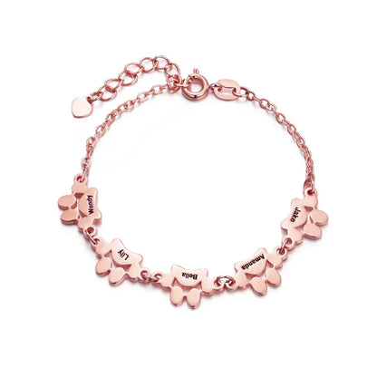 Pet Memorial Bracelet| Personalized Dog Paw Bracelet, Cat Paw Bracelet