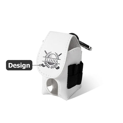 Custom Leather Golf Ball Bag | Golf Travel Bag | Golf Lover Gifts