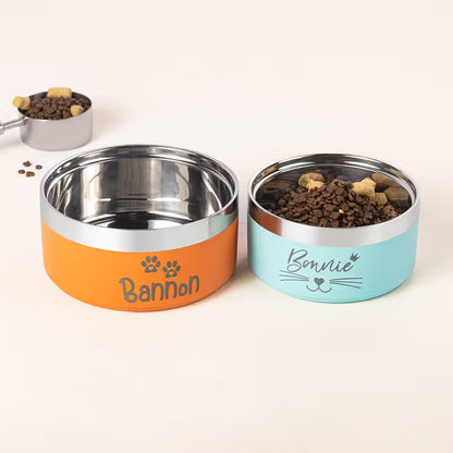 Personalized Stainless Steel Pet Bowl | Custom Dog & Cat Dish