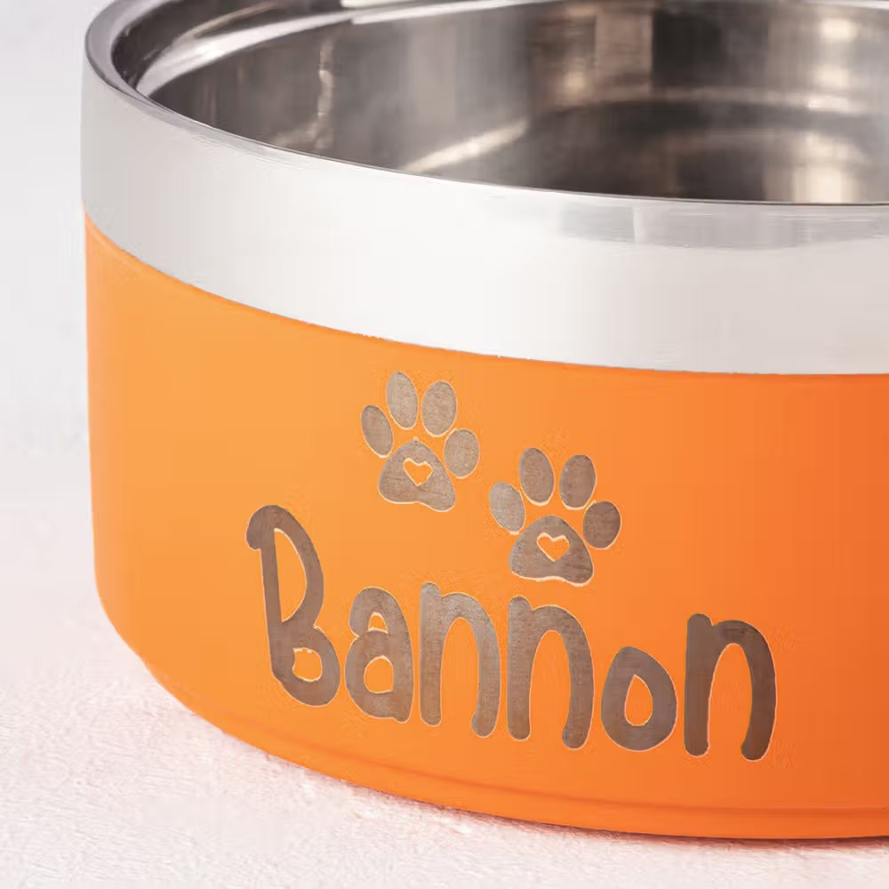 Personalized Stainless Steel Pet Bowl | Custom Dog & Cat Dish