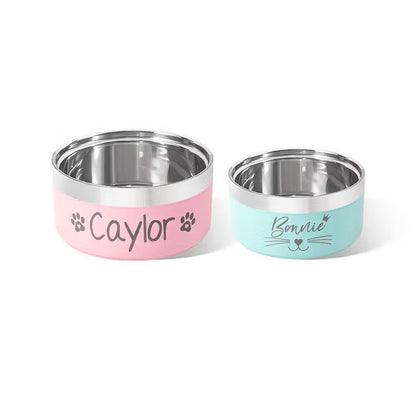 Personalized Stainless Steel Pet Bowl | Custom Dog & Cat Dish