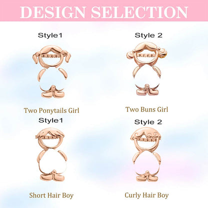 Boy and girl charm style options for custom birthstone mom necklace design selection
