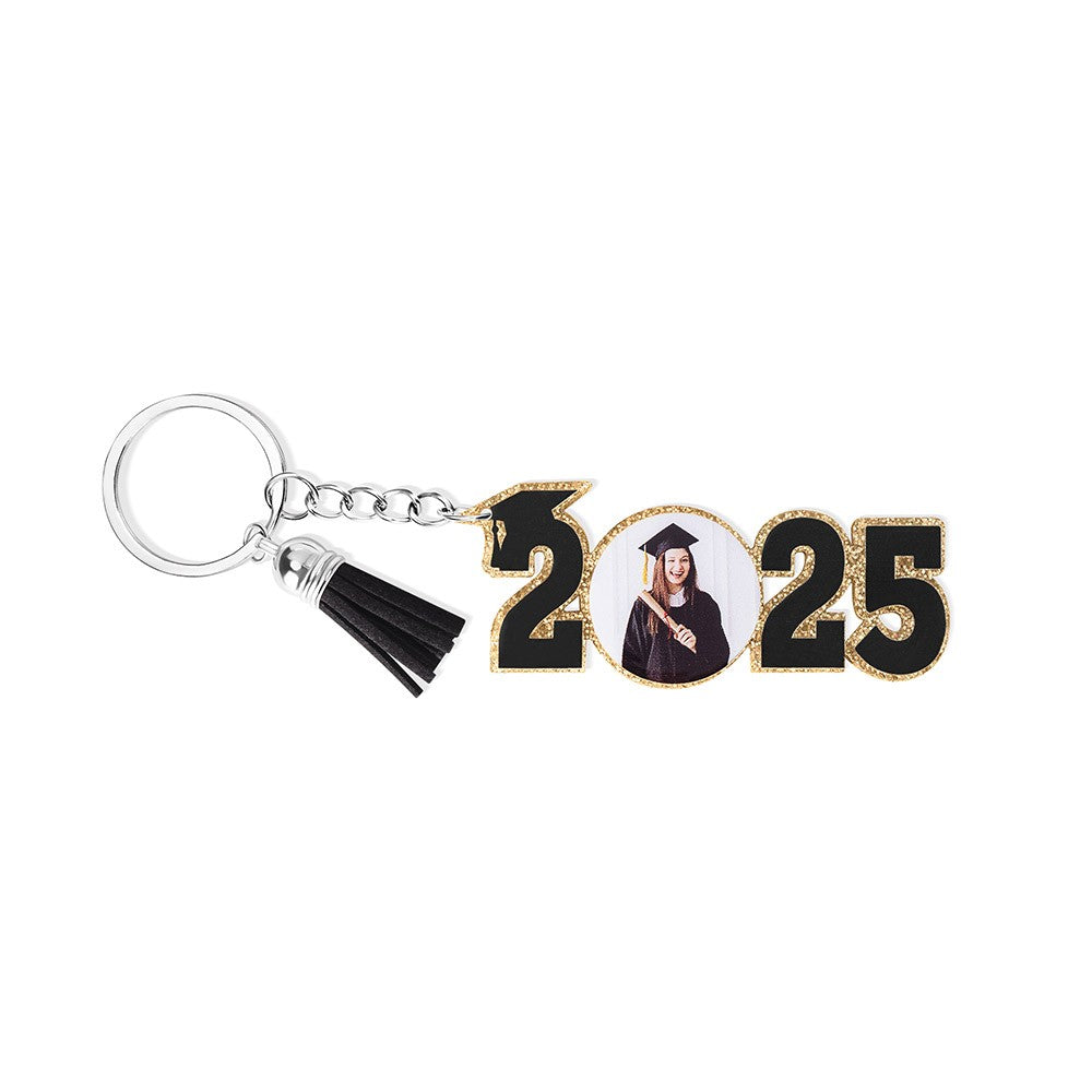 Personalized Graduation Keychain with Photo – Custom Congrats Grad Gift