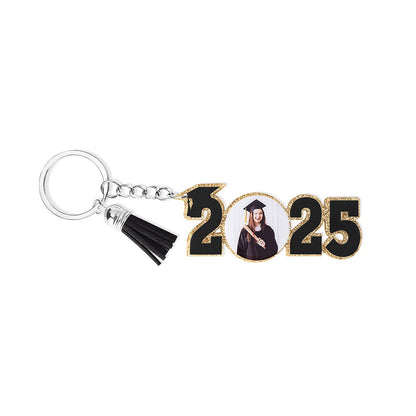 Personalized Graduation Keychain with Photo – Custom Congrats Grad Gift