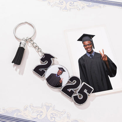 Personalized Graduation Keychain with Photo – Custom Congrats Grad Gift