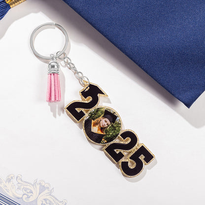 Personalized Graduation Keychain with Photo – Custom Congrats Grad Gift